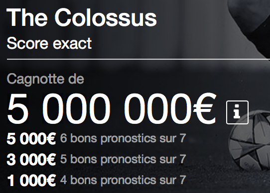 Cagnotte the colossus Betclic