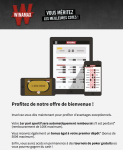 bonus de bienvenue winamax