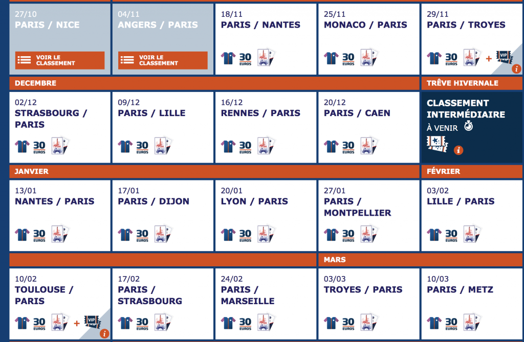 calendrier challenge ligue pmu