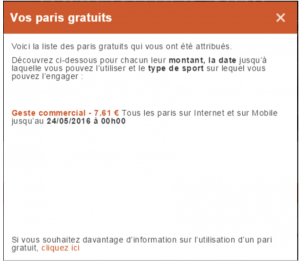 date validite pari gratuit PMU