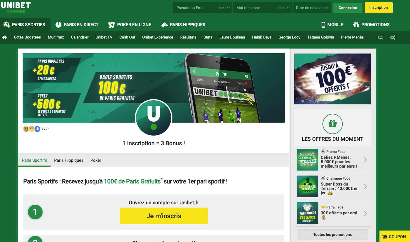 code freebet gratuit